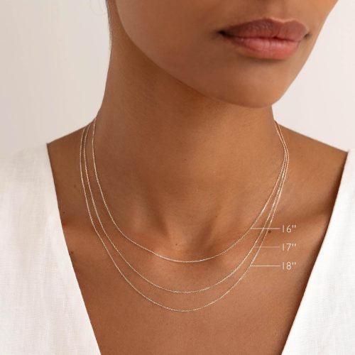 14k gold cable chain necklace 16 inches tyra 4 cropped v6