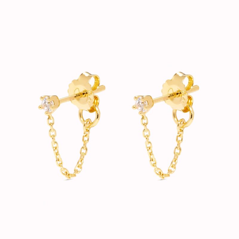 ELLA CHAIN EARRINGS GV CZ