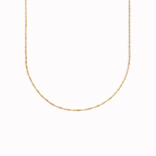 Singapore chain necklace in gold vermeil