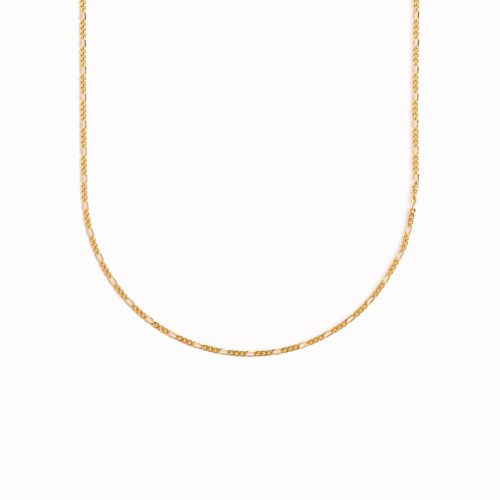 Figaro chain necklace in gold vermeil