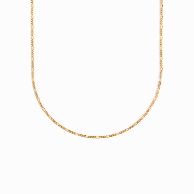 Figaro chain necklace in gold vermeil