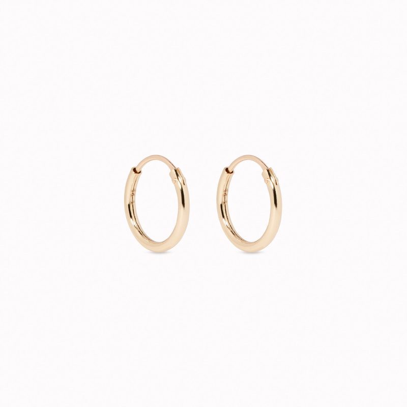 14k solid gold hoop earrings