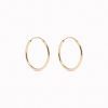 Handcrafted 14k gold hoop earrings