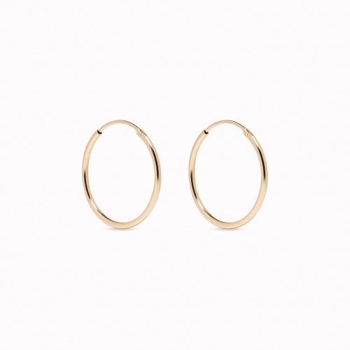 Handcrafted 14k gold hoop earrings