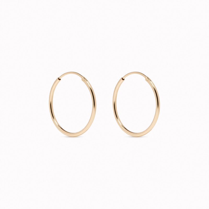 Handcrafted 14k gold hoop earrings