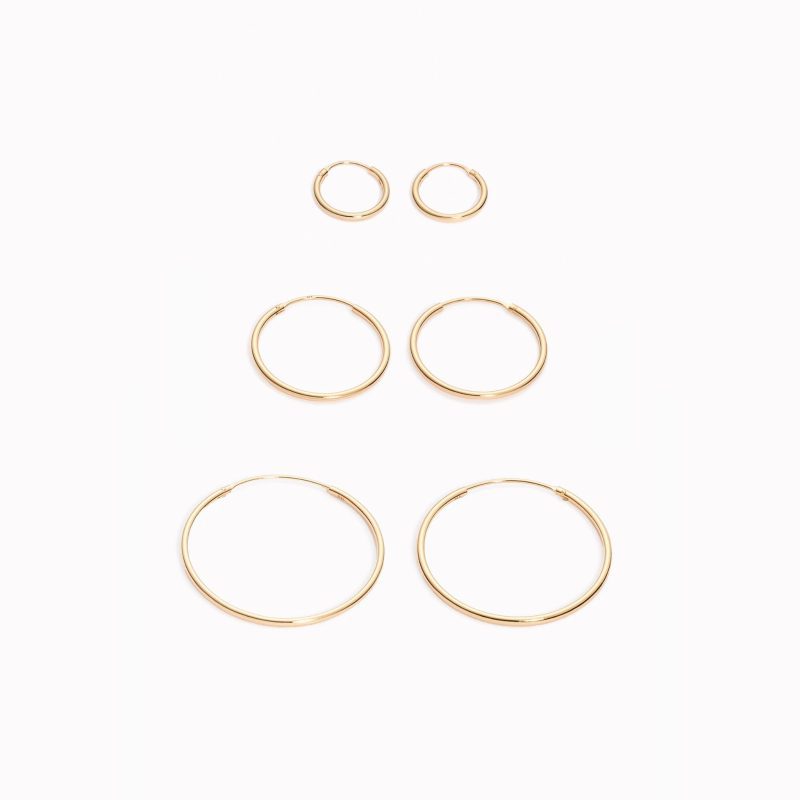 SONIA HOOPS 14K SOLID GOLD SET 13203af6 c1c0 4395 959b 32a2cccf5545