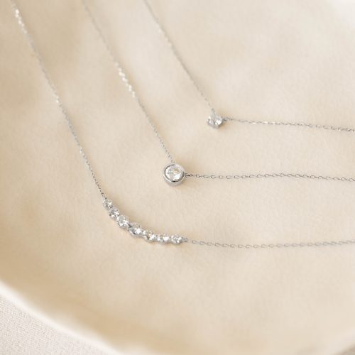 bezel set diamond necklace 4mm 14k gold ulla 5 14k white gold v2