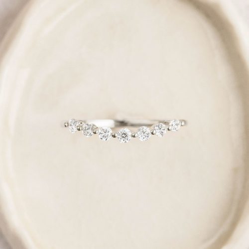 curved diamond ring 14k gold isla 3 14k white gold