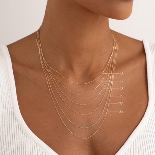 keira 26 14k gold cable chain extender chain necklace lengths inches