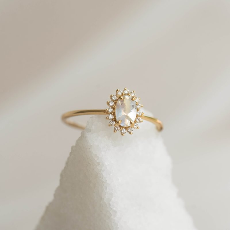 keira 28 chiara moonstone halo ring 14k yg lookbook 66 cropped