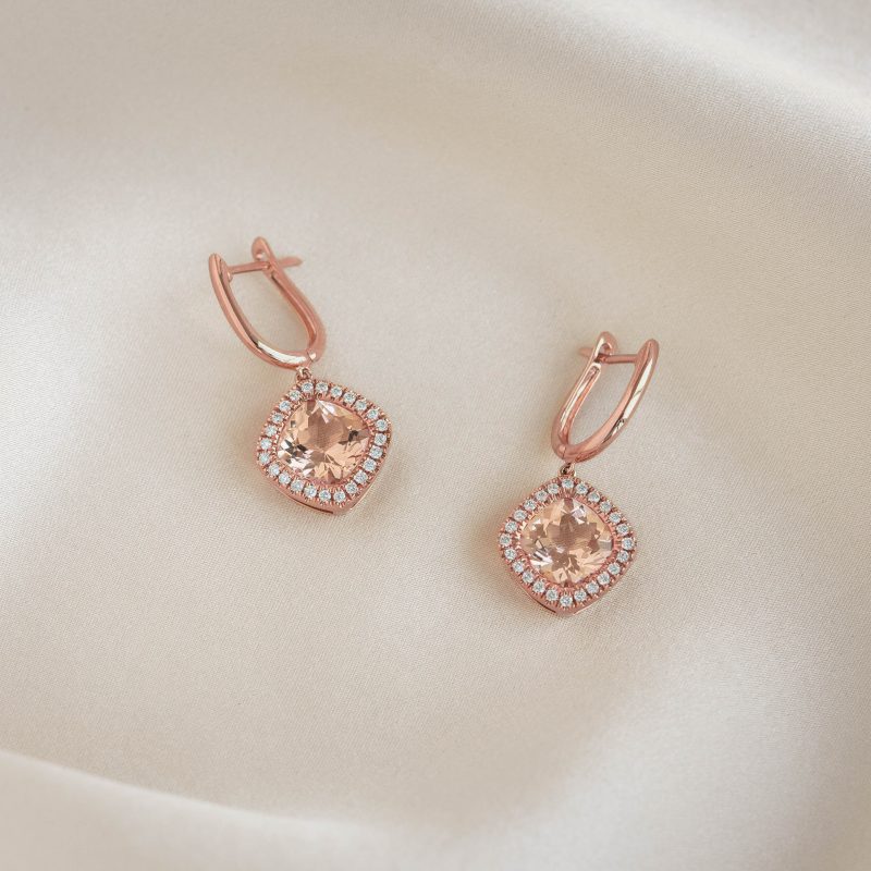 keira 32 diamond halo drop earrings mor 14k 96 rose gold cropped 2