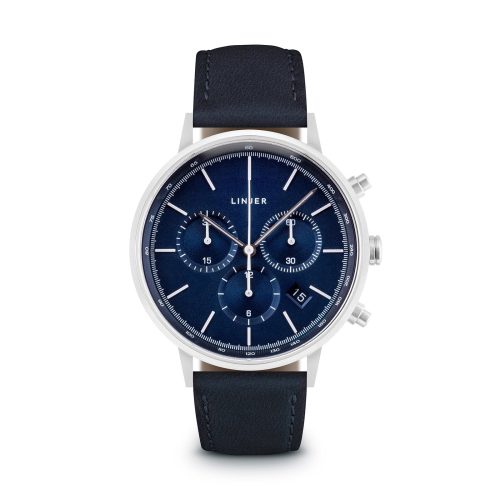 linjer chronograph blue dial silver navy 1 front 1d1c723c c6f6 47e6 8872 92063b454d14