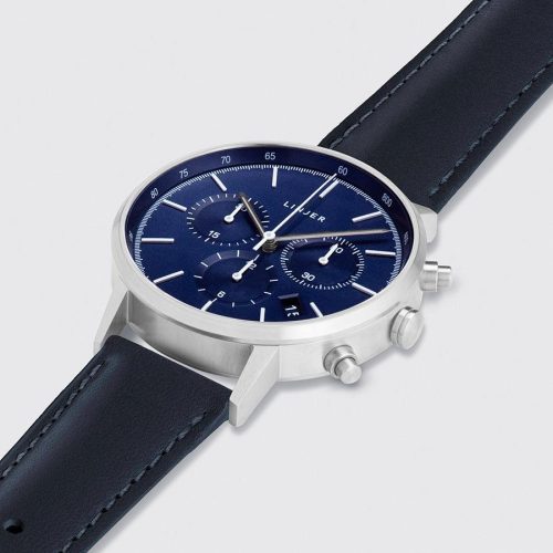 linjer chronograph blue dial silver navy 2 angle 58a5ba1d 0084 4948 8ea5 2f5107748fe6