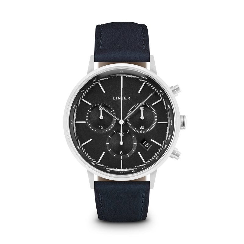 linjer chronograph grey dial silver navy 1 front 550aec8f dd65 431f 8a65 17af7fa8e7cc