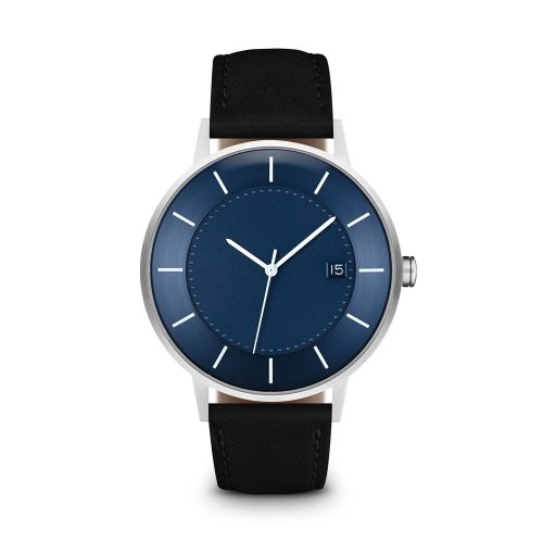 linjer classic blue dial silver black 1 front