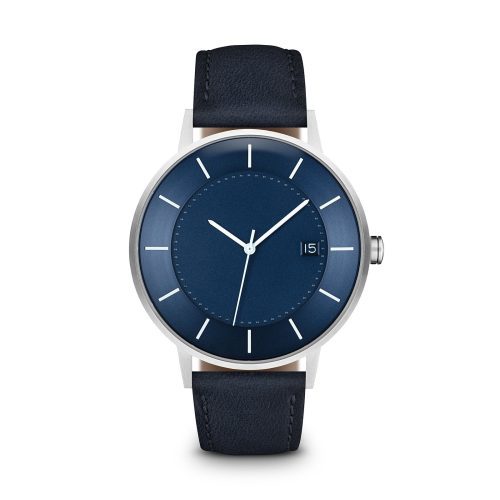 linjer classic blue dial silver navy 1 front