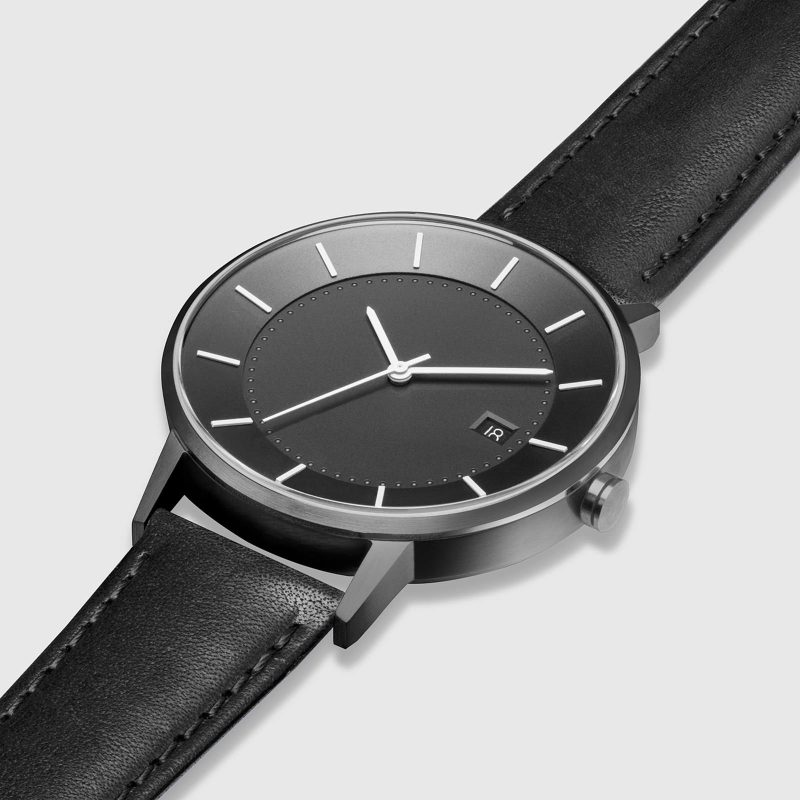 linjer classic grey dial gunmetal black 2 angle