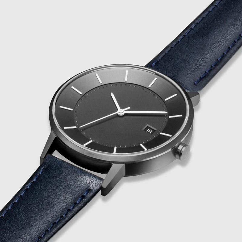 linjer classic grey dial gunmetal navy 2 angle