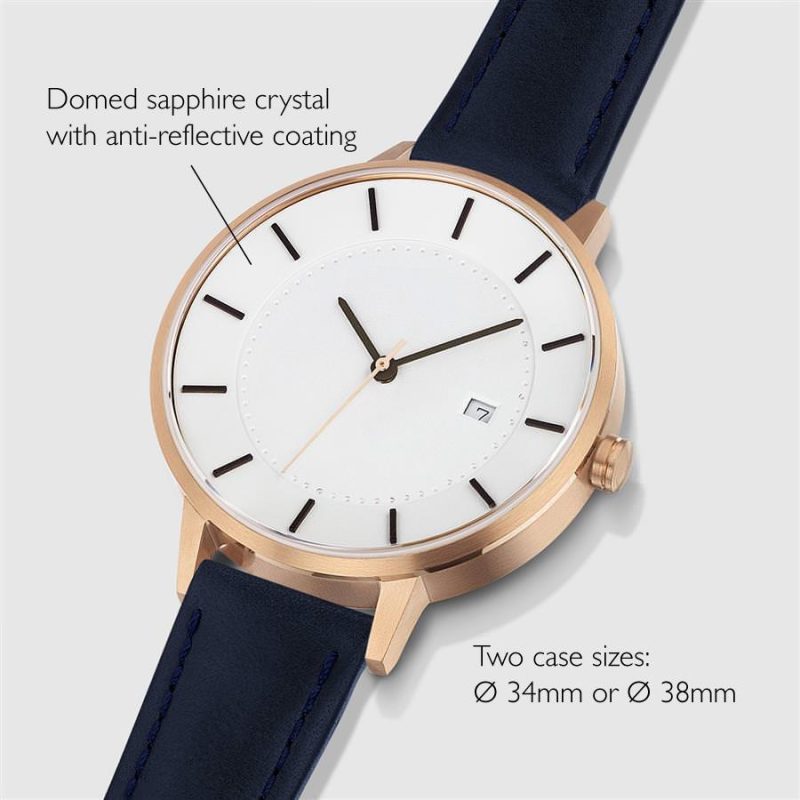 linjer classic watch 34 rose gold navy 2 angle dimensions