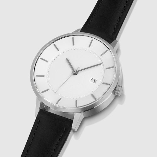 linjer classic watch 34 silver black 2 angle