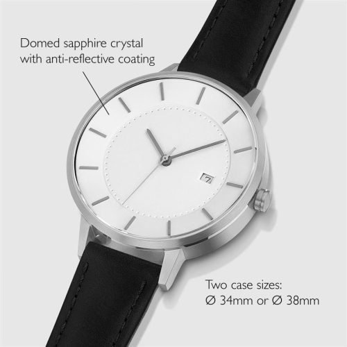 linjer classic watch 34 silver black 2 angle dimensions