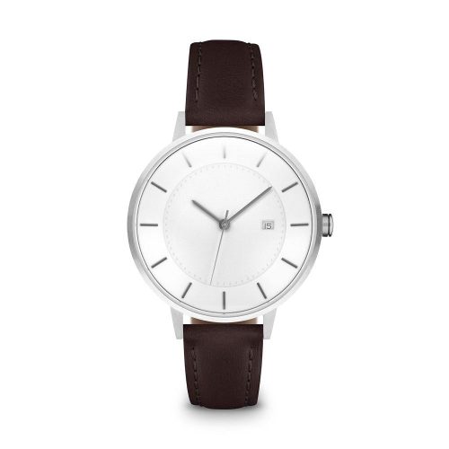 linjer classic watch 34 silver mocha 1 front