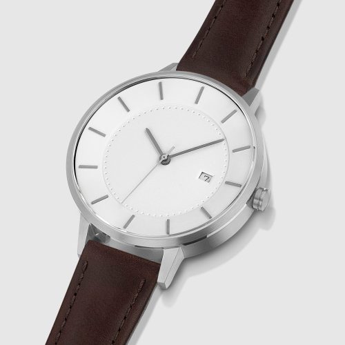 linjer classic watch 34 silver mocha 2 angle