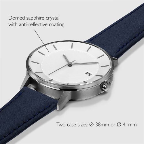 linjer classic watch 38 gunmetal navy 2 angle dimensions