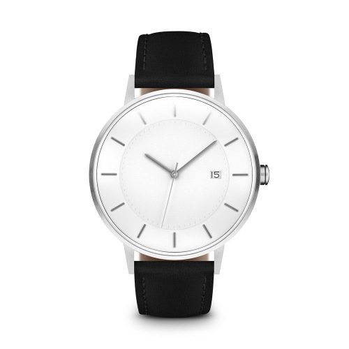 linjer classic watch 38 silver black 1 front