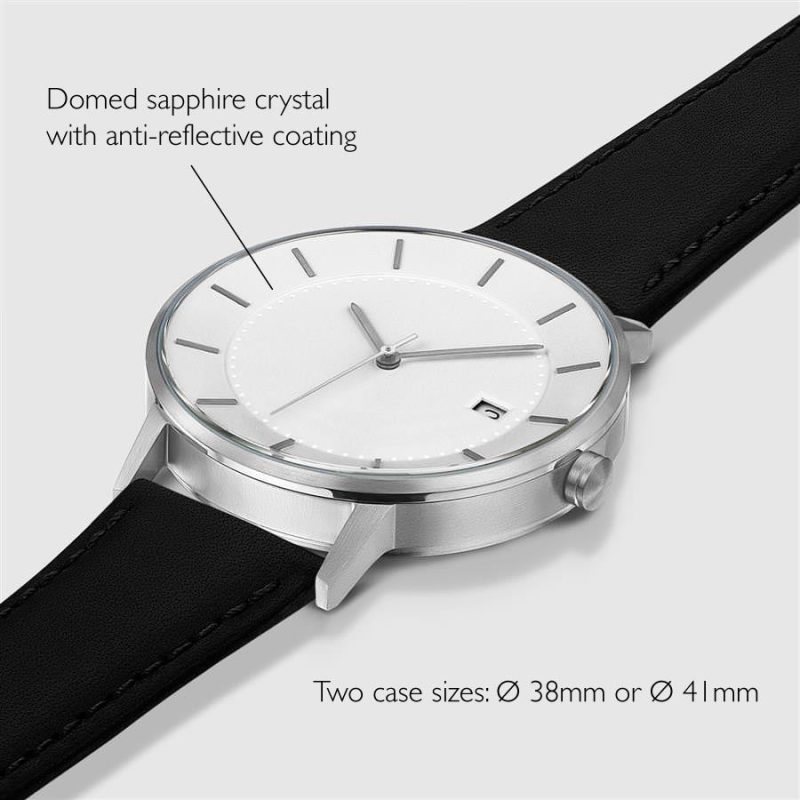 linjer classic watch 38 silver black 2 angle dimensions