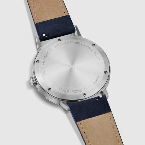 linjer classic watch 38 silver navy 3 back