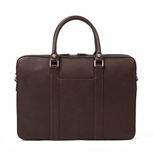 linjer soft briefcase mocha 2 front