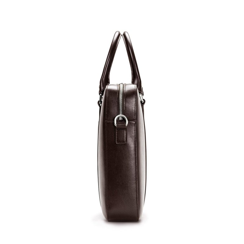 linjer soft briefcase mocha 3 side