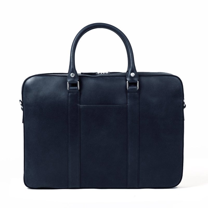 linjer soft briefcase navy 2 front