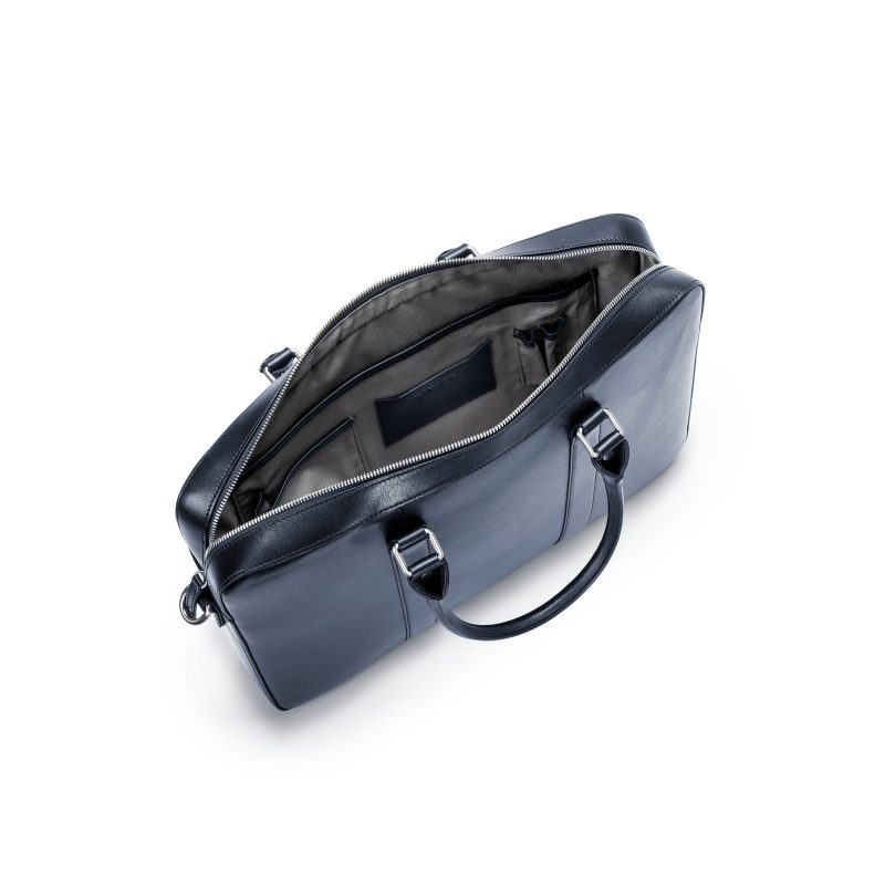 linjer soft briefcase navy 5 top angle