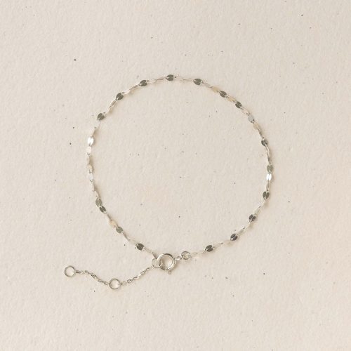 petal chain bracelet white gold florence 2