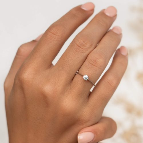 solitaire ring 14k wg ldm model 79